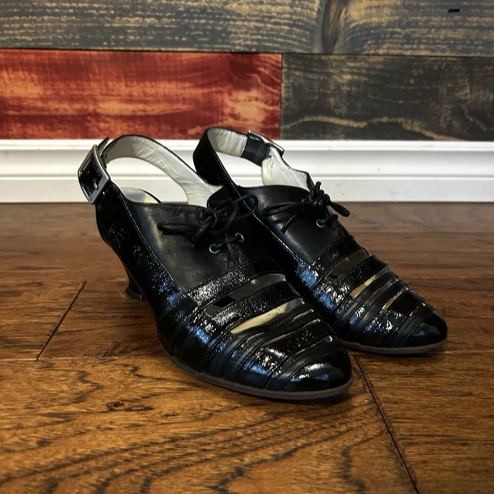 John Fluvog Women's Shoes Heels Brooke Model Patent Leather Heels Size 7 Women